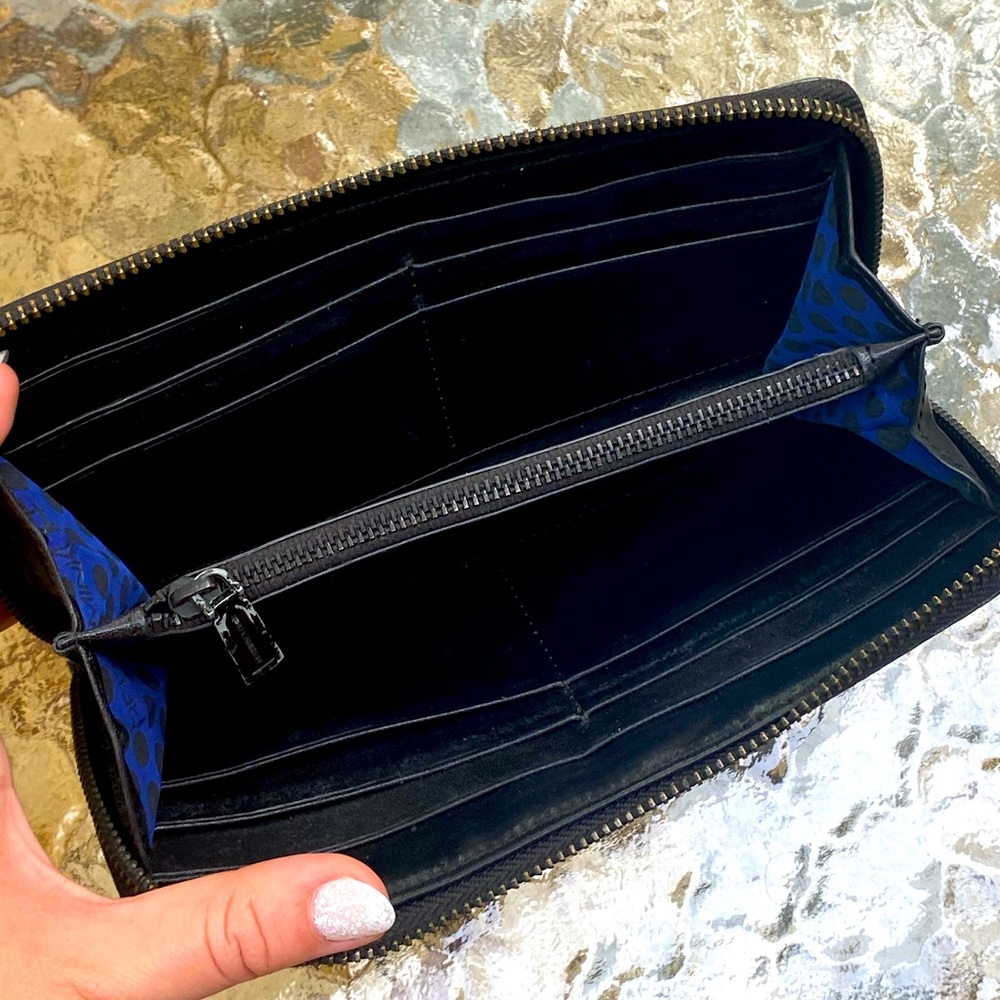 Rebecca Minkoff Blue & Purple Snakeskin Zip Wallet - Picture 5 of 16